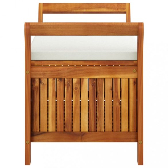 tömör akácfa kerti tárolópad párnával 91 cm