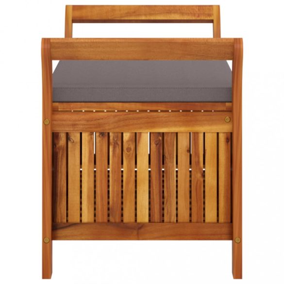 tömör akácfa kerti tárolópad párnával 91 cm