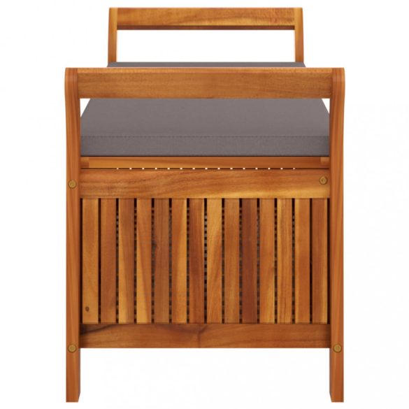 tömör akácfa tárolópad párnával 126 cm