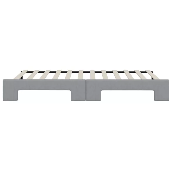 világosszürke kihúzható szövet heverő 80 x 200 cm