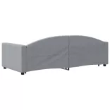 világosszürke kihúzható szövet heverő 90 x 200 cm