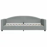 világosszürke kihúzható szövet heverő 90 x 200 cm