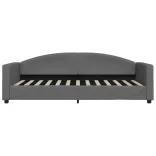 sötétszürke kihúzható szövet heverő 90 x 200 cm