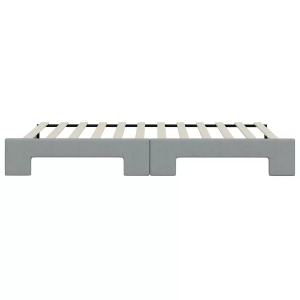 világosszürke kihúzható szövet heverő 100 x 200 cm