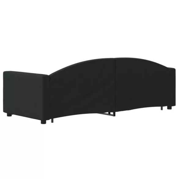 fekete kihúzható szövet heverő fiókokkal 80 x 200 cm