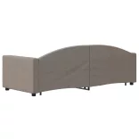 tópszínű kihúzható bársonyheverő fiókokkal 80 x 200 cm