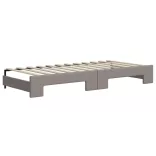 tópszínű kihúzható bársonyheverő fiókokkal 80 x 200 cm
