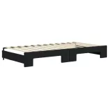 fekete kihúzható bársonyheverő 100 x 200 cm
