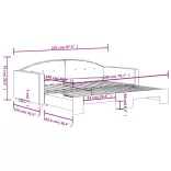 fekete kihúzható bársonyheverő 100 x 200 cm