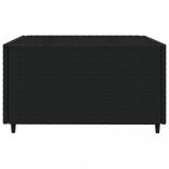 4 részes fekete polyrattan kerti ülőgarnitúra párnákkal