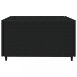 4 részes fekete polyrattan kerti ülőgarnitúra párnákkal