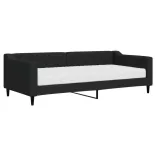 fekete szövet kanapéágy matraccal 90 x 200 cm