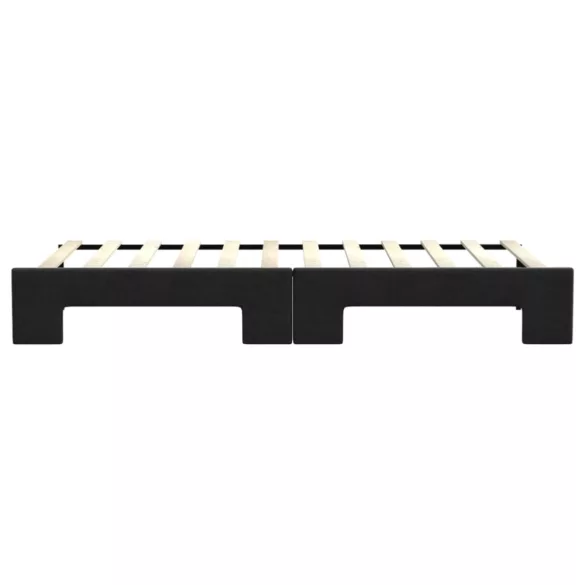 fekete kihúzható szövet heverő 80 x 200 cm