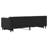 fekete kihúzható szövet heverő 80 x 200 cm