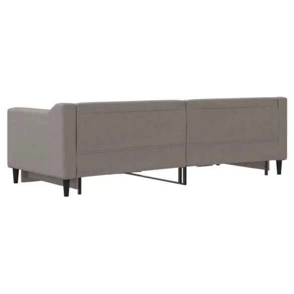 tópszínű kihúzható szövet heverő 80 x 200 cm