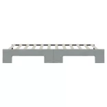 világosszürke kihúzható szövet heverő 90 x 200 cm