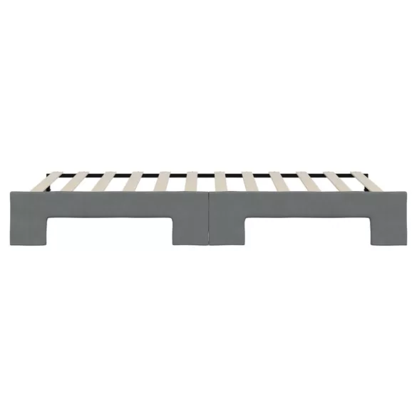 sötétszürke kihúzható szövet heverő 90 x 200 cm