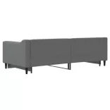 sötétszürke kihúzható szövet heverő 90 x 200 cm