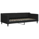 fekete kihúzható szövet heverő 90x200 cm
