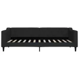 fekete kihúzható szövet heverő 90x200 cm