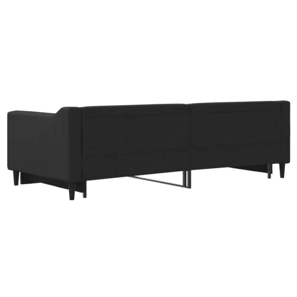 fekete kihúzható szövet heverő 90x200 cm