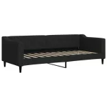 fekete kihúzható szövet heverő fiókokkal 80 x 200 cm