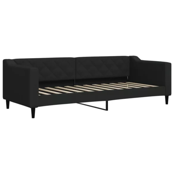fekete kihúzható szövet heverő fiókokkal 80 x 200 cm