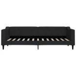 fekete kihúzható szövet heverő fiókokkal 80 x 200 cm