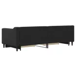 fekete kihúzható szövet heverő fiókokkal 80 x 200 cm