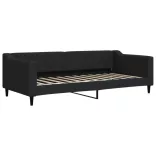 fekete kihúzható szövet heverő fiókokkal 90 x 200 cm
