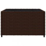 3 részes barna polyrattan kerti ülőgarnitúra párnával