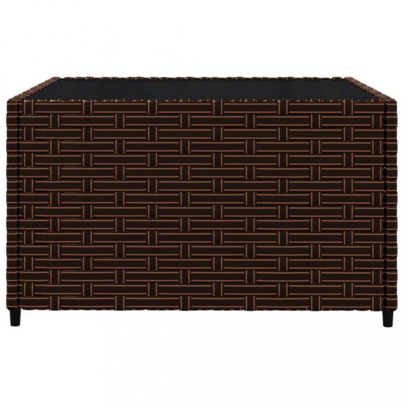 3 részes barna polyrattan kerti ülőgarnitúra párnával