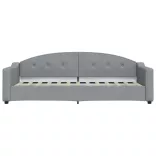 világosszürke szövet kanapéágy matraccal 80 x 200 cm