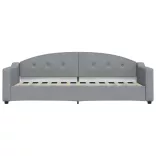 világosszürke szövet kihúzható heverő 80 x 200 cm