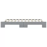 világosszürke szövet kihúzható heverő 80 x 200 cm