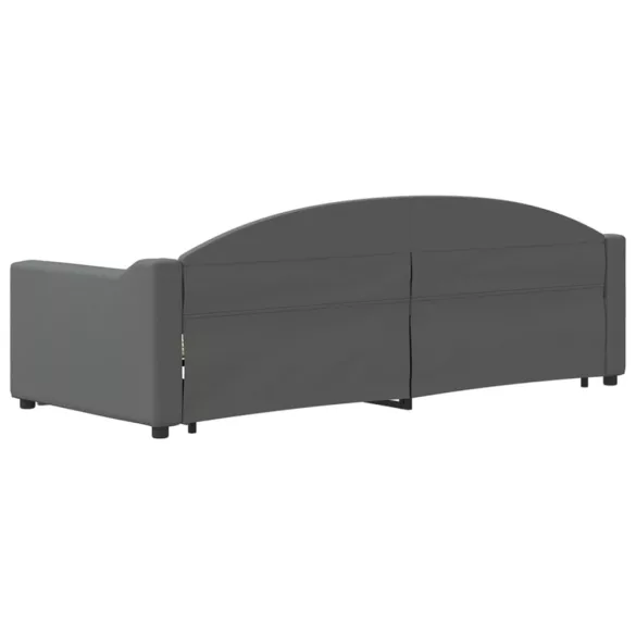 sötétszürke szövet kihúzható heverő 80 x 200 cm