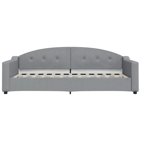 világosszürke kihúzható szövet heverő 90 x 200 cm