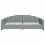 világosszürke kihúzható szövet heverő fiókokkal 80 x 200 cm