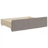 tópszínű kihúzható bársonyheverő fiókokkal 80 x 200 cm