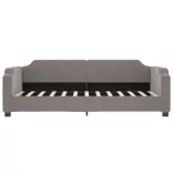 tópszínű szövet kanapéágy matraccal 80 x 200 cm