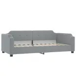 világosszürke kihúzható szövet heverő 80 x 200 cm