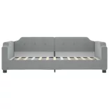 világosszürke kihúzható szövet heverő 80 x 200 cm