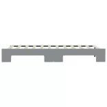 világosszürke kihúzható szövet heverő 80 x 200 cm