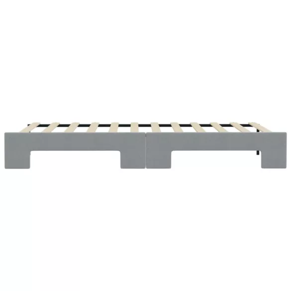 világosszürke kihúzható szövet heverő 80 x 200 cm