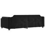 fekete kihúzható szövet heverő 80 x 200 cm