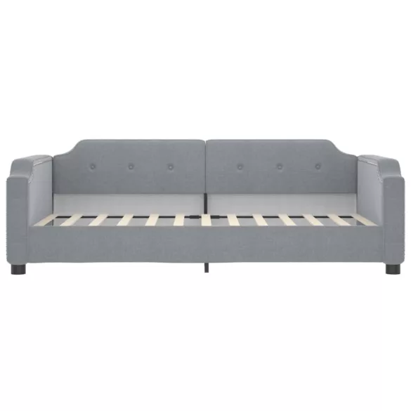 világosszürke kihúzható szövet heverő 90 x 200 cm