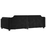 fekete kihúzható szövet heverő 90x200 cm