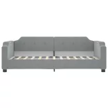 világosszürke kihúzható szövet heverő fiókokkal 80 x 200 cm