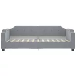 világosszürke kihúzható szövet heverő fiókokkal 90 x 200 cm