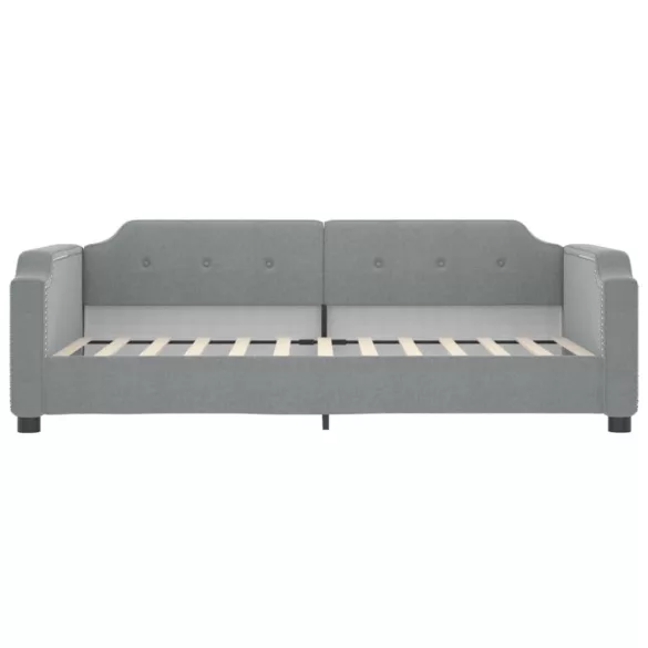 világosszürke kihúzható szövet heverő fiókkal 90 x 190 cm